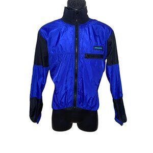 Vintage Andiamo Racing Vintage Blue/Black Windbreaker Jacket Size Small